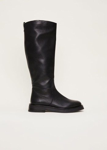 Phase Eight Flat Knee High Boots Black USA | 3865410-OQ